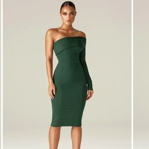 Alieva Rita One Shoulder Dress (green)